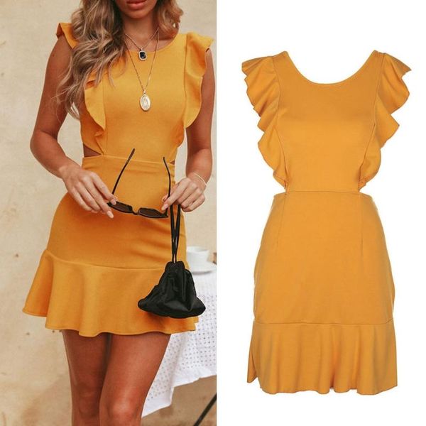 

womens bodycon mini dress ladies evening party dress backless lotuse u50c, Black;gray