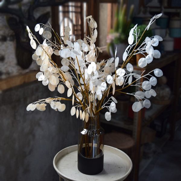 

5pcs/lot artificial shell leaf big size plastic white bouquet home decoration