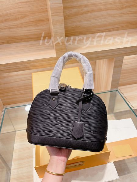 

latest shell bag designer women handbags fashion black tote purses temperament shoulder crossbody bags water ripple high quality