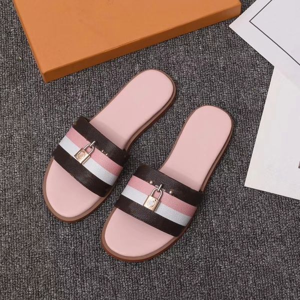 

luxury woman slippers fashion beach thick bottom slippers platform alphabet lady sandals leather slides slippers shoe, Black