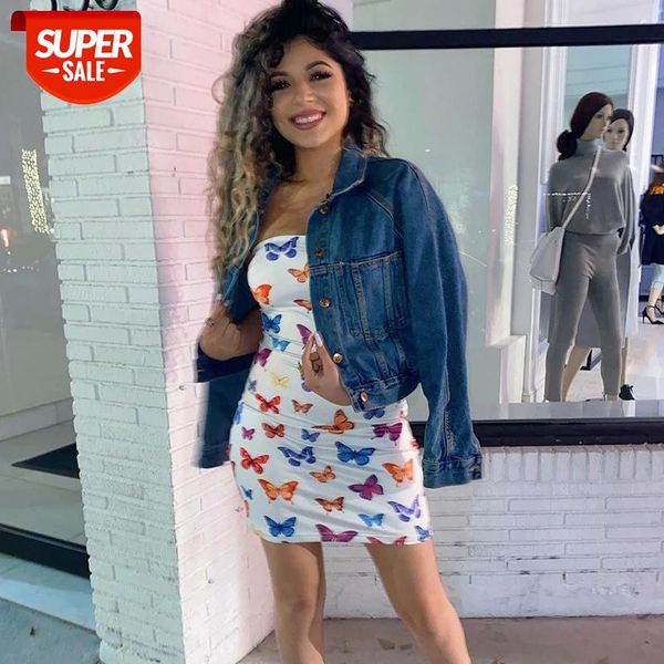 

butterfly print strapless women party dress clubwear bodycon skinny wrap chest mini dresses 2020 fashion slim #nu0d, Black;gray