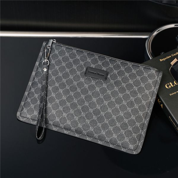 

clutchs fashion men women clutch bag classic document bags phone coverbag caoted canvas purse with dustbag, Red;black