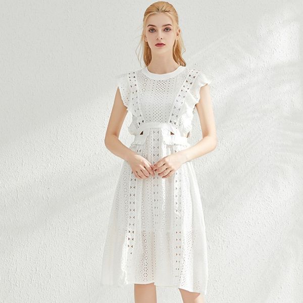 

casual dresses self portrait runway women lace sleeveless hollow out ball gown mini cute cake party dress kukq, Black;gray