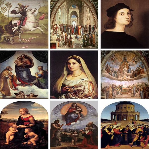 

diamond painting famous painter raphael series 5d diy full square/round embroidery sale mosaic picture of rhinestones