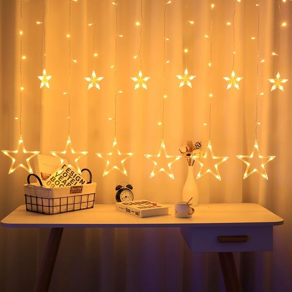 

led size pentagonal star curtain ice bar lamp christmas romantic atmosphere decorative lantern