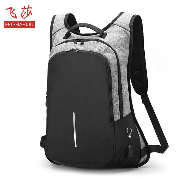 

backpack feisha shoulder bag men's business anti-theft usb computer