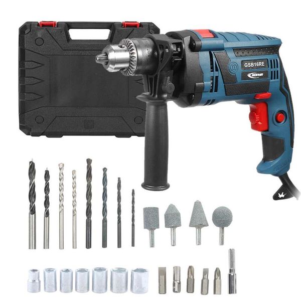 

professiona electric drills gsb16re 220v multifunctional impact drill 360 rotary hammer screwdriver home power tools with accessories