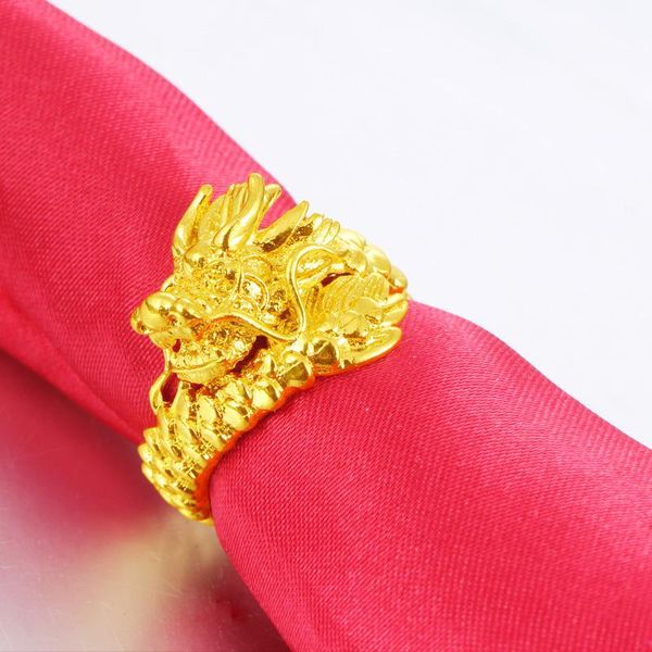 

wedding rings vietnam alluvial gold dragon ring for men no fade brass plated open fist knuckles men's unusual goods, Slivery;golden