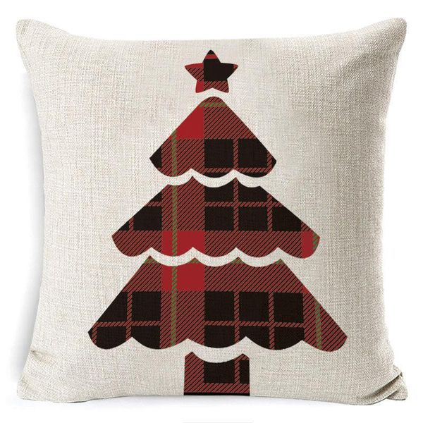 

pillow case christmas covers reindeer xmas tree snowflake decorative throw cushion for sofa couch bed