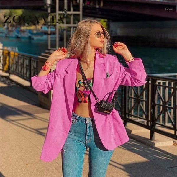 

women's suits & blazers commute autumn elegant office blazer women pink jacket female oversize tailleur femme vintage coat thin, White;black