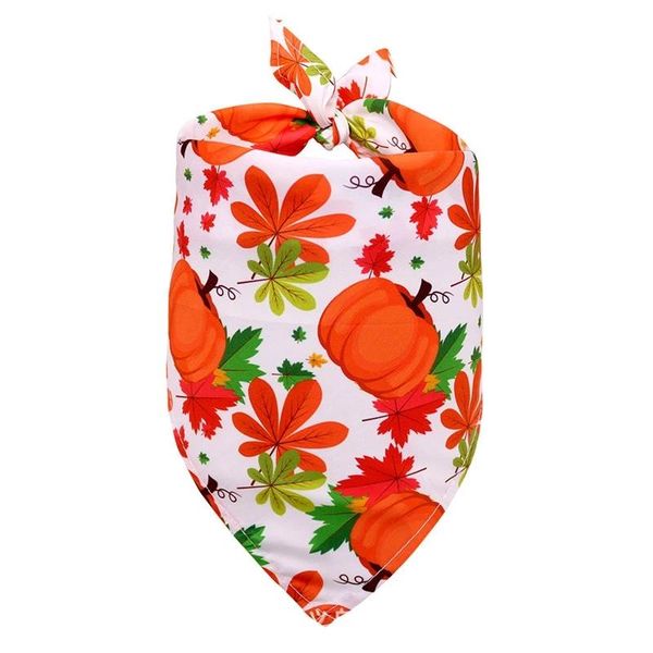 

dog apparel neckerchief triangle bandanas thanksgiving bibs scarf pumpkin turkey for small cat pet kitten puppy