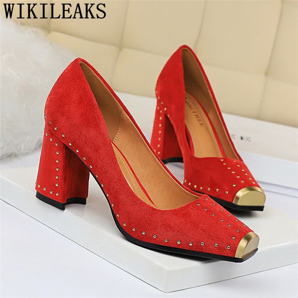 

block heel shoes wedding shoes red heels elegant shoes for woman fashion women high heels tacones altos mujer scarpe donna, Black