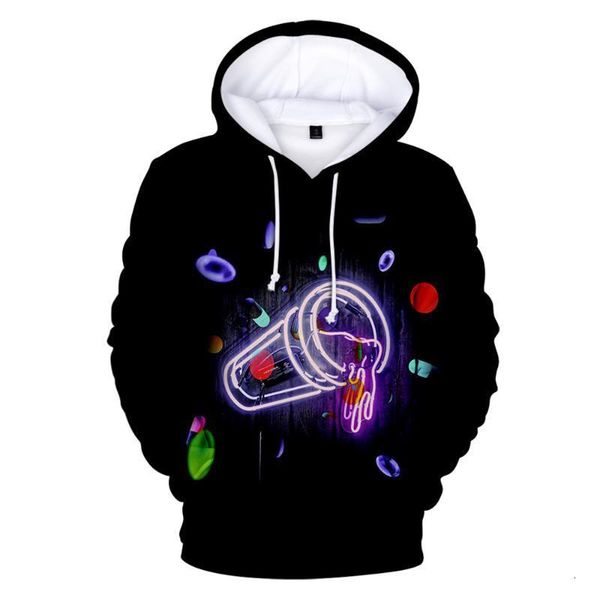 

fashion 3d soul singer juice wrld hoodies all girlsare the same ,lucid dreams and without me boys/girls autumn hip hop clothes, Black