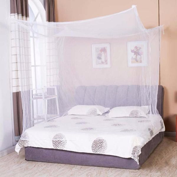 

1pcs moustiquaire canopy white four corner post student canopy bed mosquito net netting queen king twin size 2021