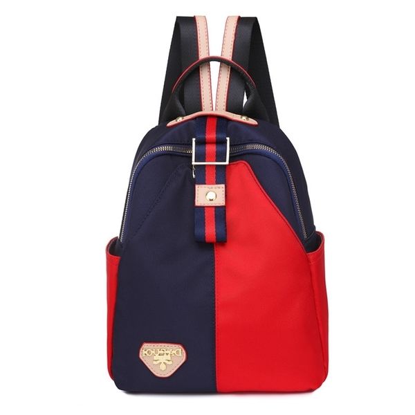 

2021 summer new contrast color simple fashion outdoor travel bag high capacity oxford shoulder bag women