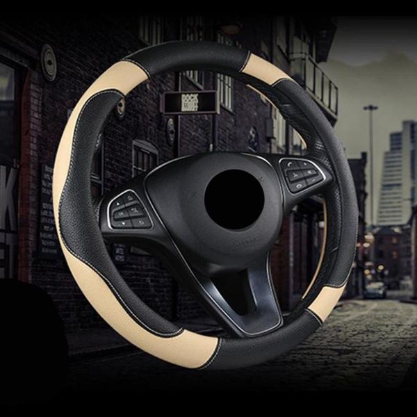 

styling cover stitching steering wheel universal accessories car non-slip