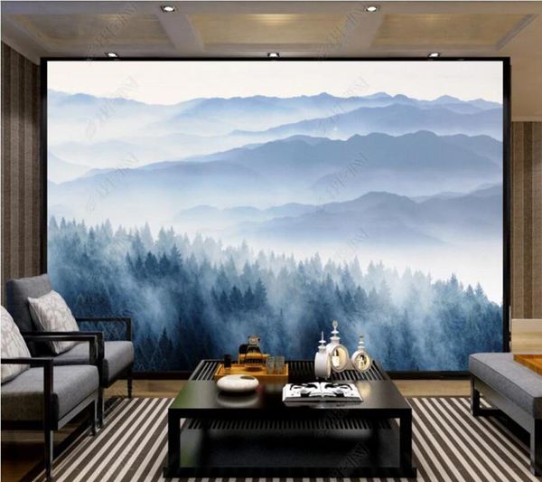 

wallpapers papel de parede chinese zen landscape cloud sea 3d wallpaper,bedroom ktv bar mural wall decor