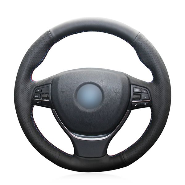 

diy custom black artificial leather steering wheel cover for bmw f10 520i 528i 2013 2014 730li 740li 750li