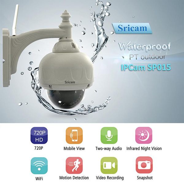 

cameras sricam sp015 waterproof hd ip camera indoor outdoor security wireless wifi surveillance wi-fi cctv infrared