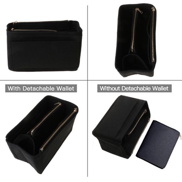 

purse organizer insert felt bags handbag tote shaper multi pocket 20ca