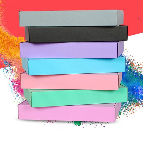 

20pcs new express paper box blue green corrugated box cardboard electronic accessories packaging boxes kraft jewelry gift boxes