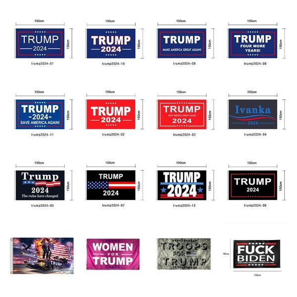 

trump flag 2024 election flag banner donald trump keep america great again 150*90cm 16 styles ivanka biden is not my president flags