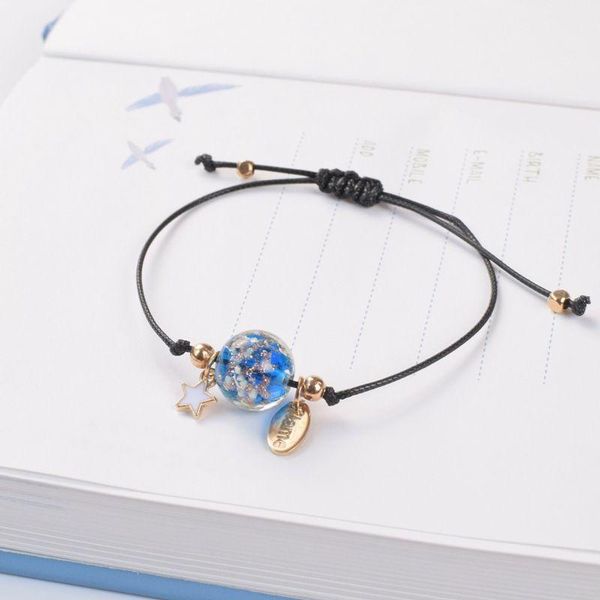 

charm bracelets adjustable fluorescent bracelet fashion black blue color gift for friend lover handmade trendy jewelry, Golden;silver