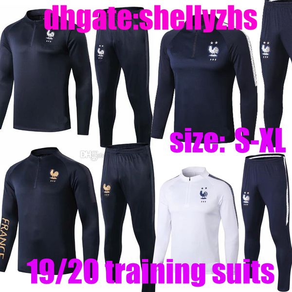 

2019 20 française formation de vêtements veste survêtement pays-bas de pied pairs veste combinaison d'entraînement taille s-xl tracksui, Black