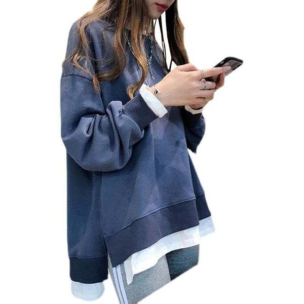 

women's hoodies & sweatshirts 2021 autumn two-piece pullover korean style loose bathroom, Black