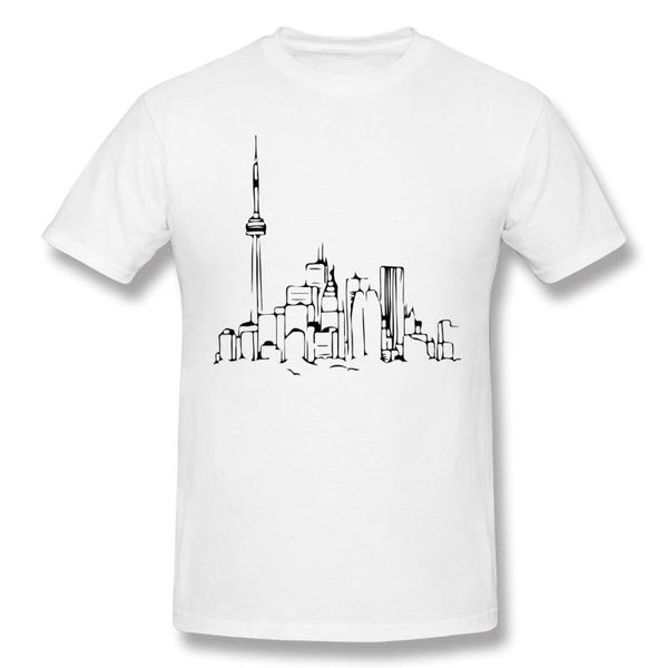 

men's t-shirts man toronto skyline cityscape, city, skyline cat , netherlands fitness funny, White;black