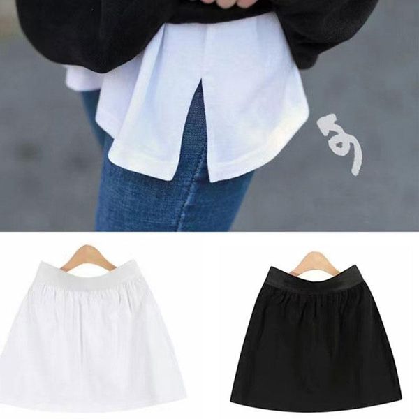 

skirts adjustable layering fake mini skirt shirt extender fashion half extended women accessories, Black