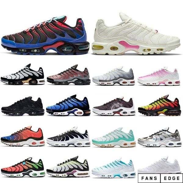 

trainers running shoes for mens womens volt glow tn plus white metallic blue fury oreo euro tour worldwide sports sneakers 36-45