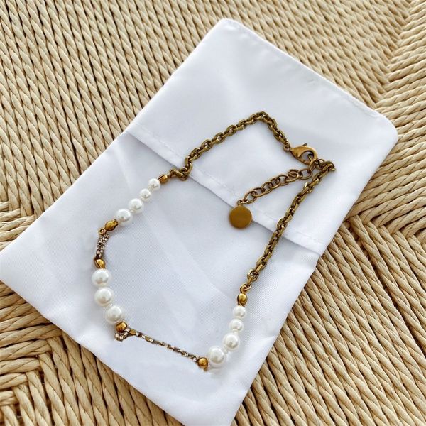 

diamond woman chain necklace trend pearl long necklaces charm fashion jewelry supplyl, Silver