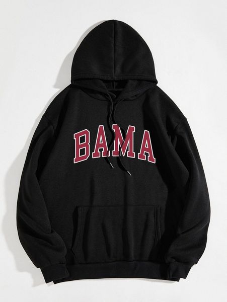 

letter graphic drawstring hoodie j0xf#, White;black
