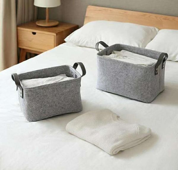 

felt cloth storage basket for baby toys laundry basket flodable washing clothes storage box home sundries organizer