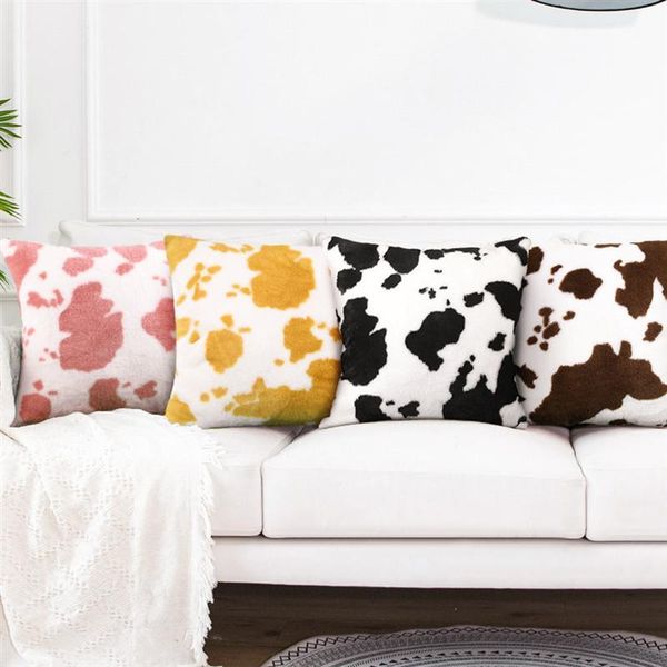 

pillow case throw covers cow spots decorative square cushion for home