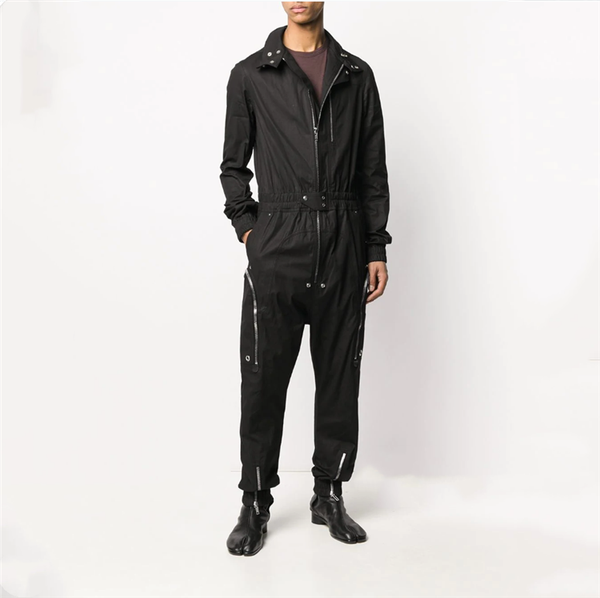 

men's pants xs-6xl customizable men loose one-piece casual clothes straight male slim trousers suit overalls plus size, Black