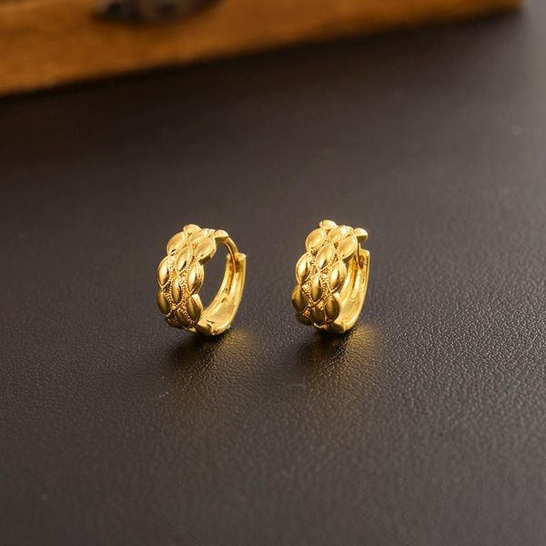 

hoop & huggie ring lady earrings for birthday wedding anniversary jewelry gift, Golden;silver
