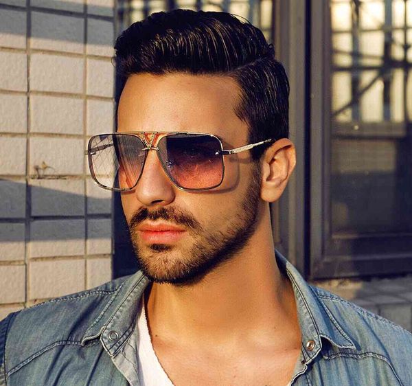 

lvvkee 2021 gradient frameless sunglasses men women fashion vintage brand design uv400 sun glasses for male oculos de sol, Silver