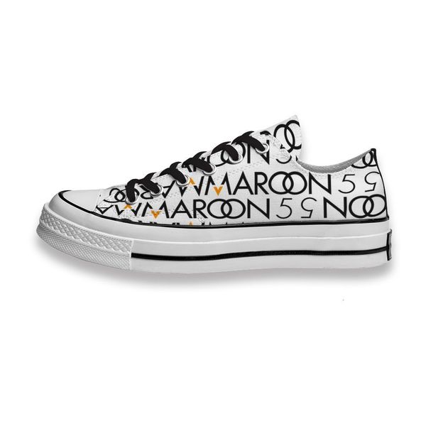 

customization printed shoes music band logo maroon 5 sneakers low mens womens skateboard sport footwear diy trainers canvas casual shoese