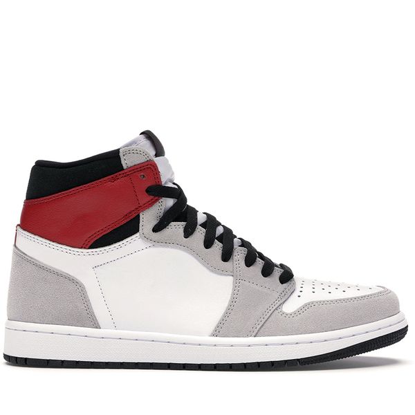 

men women basketball shoes jumpman 1 1s high light smoke grey sneakers original box