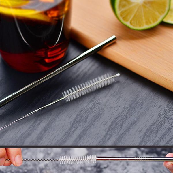 

drinking straws eco friendly metal cleaning brush party bar accessory drinkware