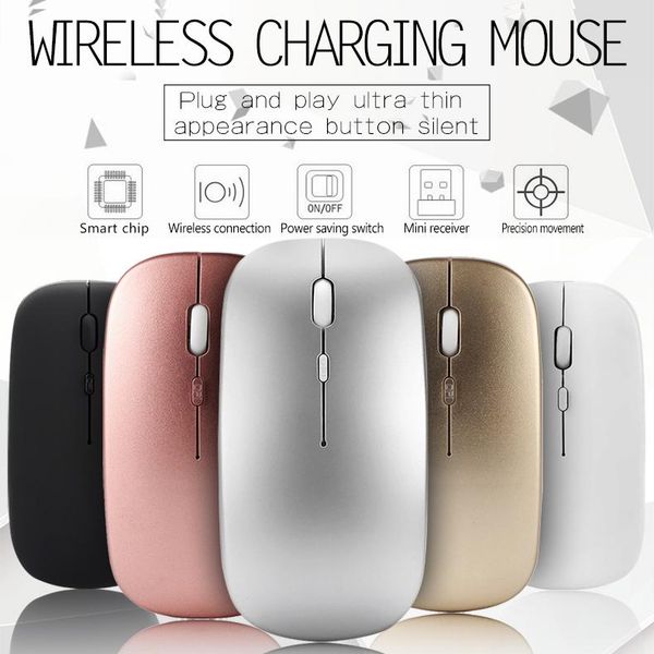

mice 2.4g wireless gaming mouse rechargeable charging ultra-thin silent office notebook gamer for computer lappc