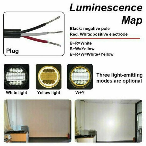 

working light suv white work 6000k&3000k accessories fog off-road outdoor 2pcs