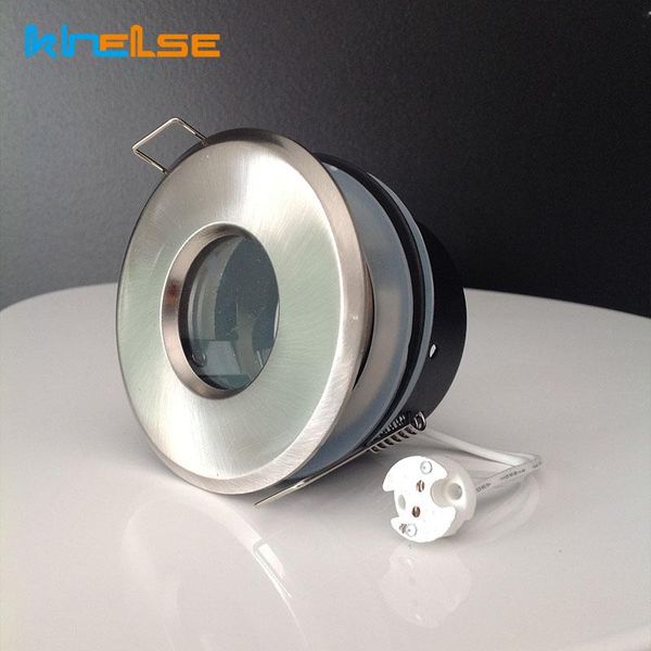 

recessed shower downlight kit spot light fitting bathroom ip65 gu10 gu5.3 socket round led bulbs fixture ceiling bulb lamp frame