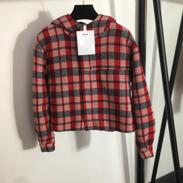 

women's jackets 2021* matching plaid long-sleeve tweed coat fa-45620, Black;brown