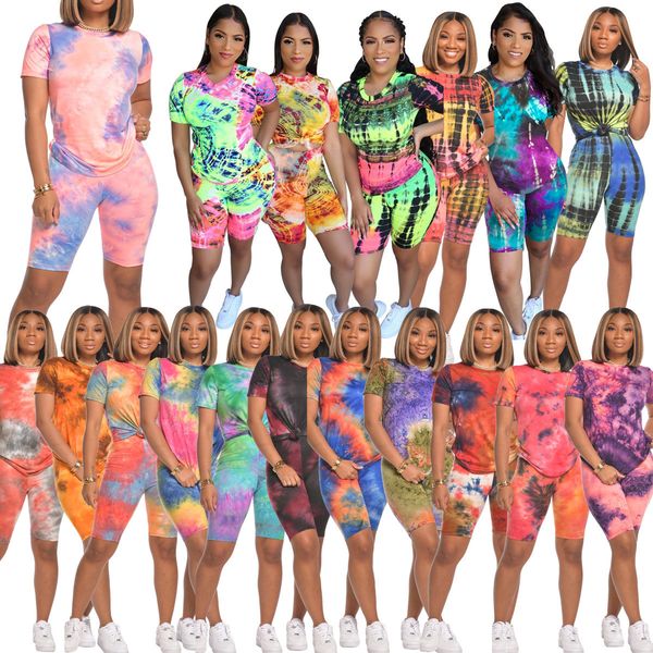 

fashion casual womens two piece set sports printing round neck short sleeve t-shirt shorts summer short sets, Gray
