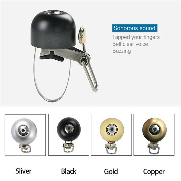 

bike horns quality mini wheel up metal copperl bell ring mtb bicycle cycling handlebar alarm clear sound lightweight durable 2021