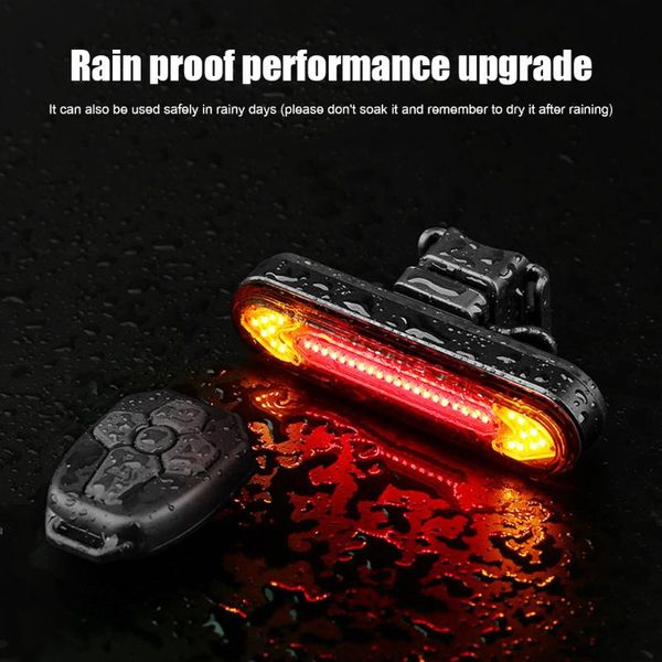 

bicycle rear lights mountain mtb road bike smart wireless rc 100lm usb rechargeable led safety warning lamp