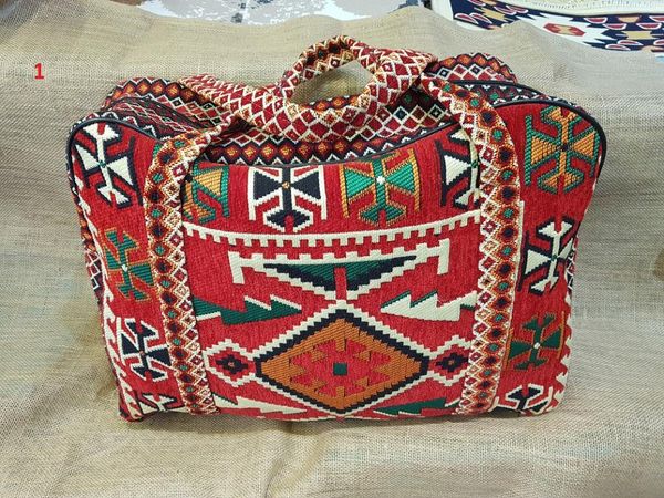 

authentic pattern colorful very strong and stylish rug travel bag,luggage,ethnic women bag,vintage bag, rug bag,rug bag